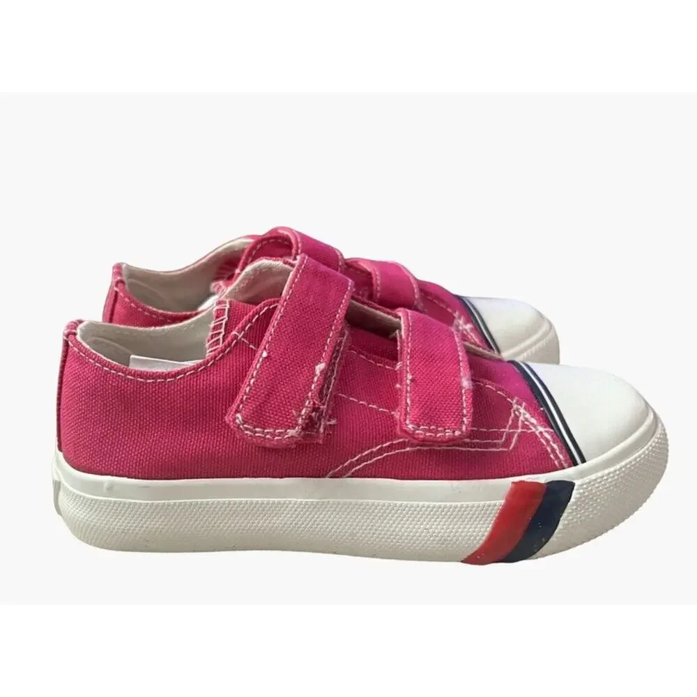 Pro-Keds Royal HL Sneakers Fuschia Size 8 Little Girls Velcro Closure Rubber Sol